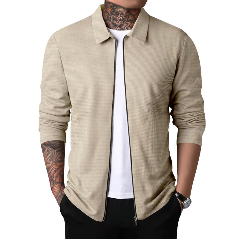Moderner Herren Zip-Pullover Leicht Elegant