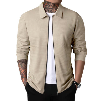 Moderner Herren Zip-Pullover Leicht Elegant