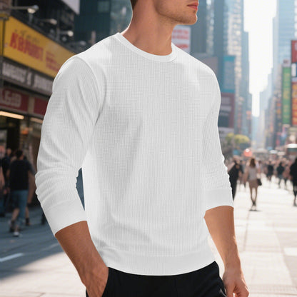 Herren Sweatshirt Modern Rundhals elastisch Schwarz - BerlinGlamour