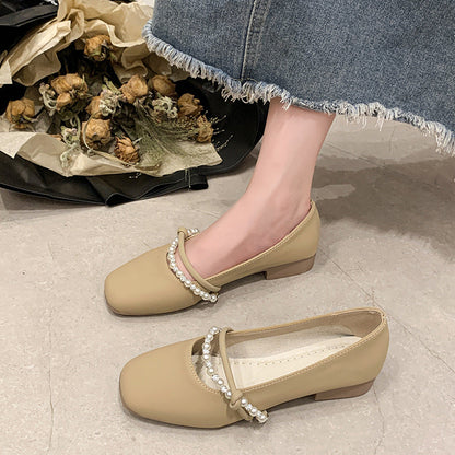 Damen Ballerinas Elegant Perlen Schuhe Komfort - BerlinGlamour