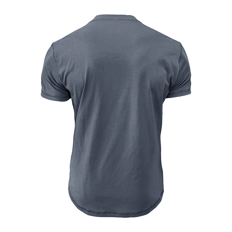 Herren T-Shirt Modern mit Knopfleiste Slim-Fit