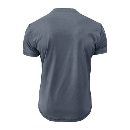 Herren T-Shirt Modern mit Knopfleiste Slim-Fit