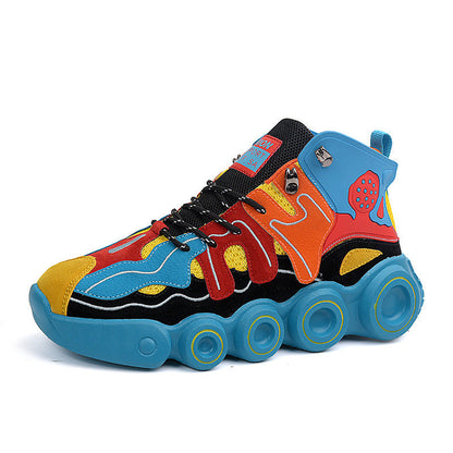 Damen Sneaker High-Top Sportlich Farbenfroh