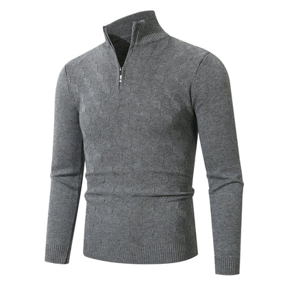 Herren Strickpullover Modern Halbzipp Verschiedene Größen