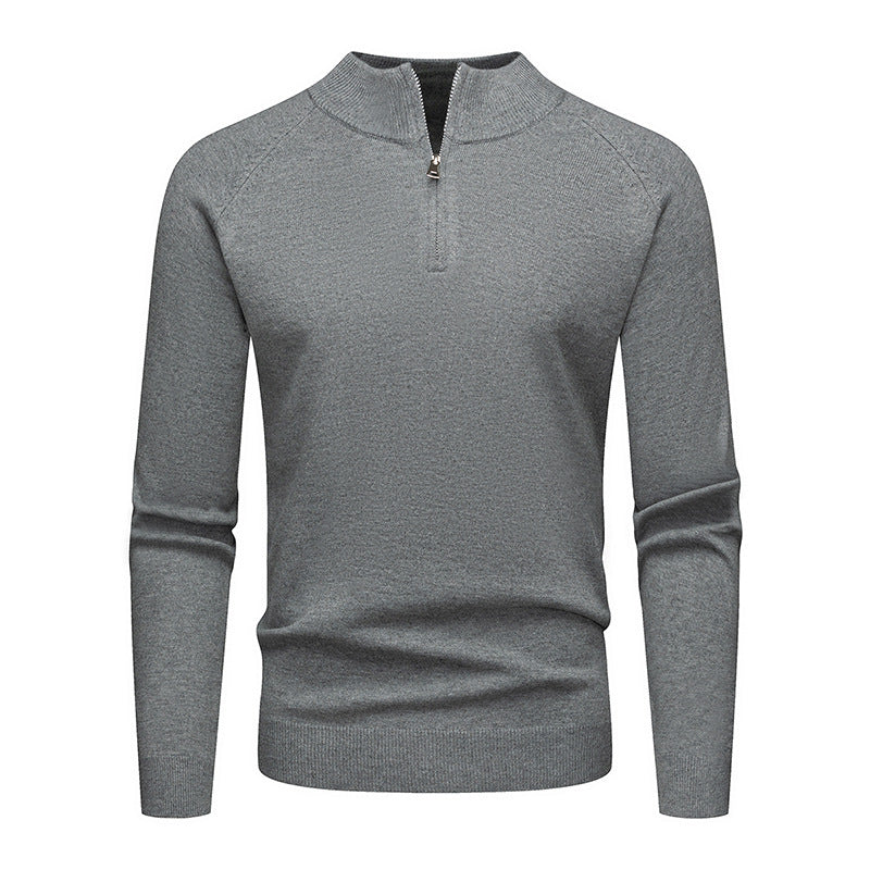 Herren Pullover Modern Kurz Reißverschluss Style
