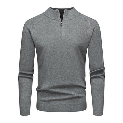 Herren Pullover Modern Kurz Reißverschluss Style