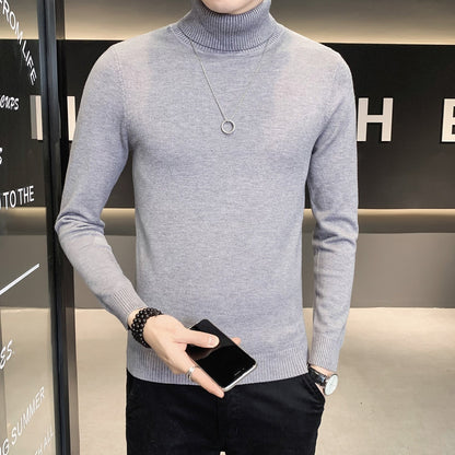 Herren Pullover Weich Strickware Hochkragen Modern