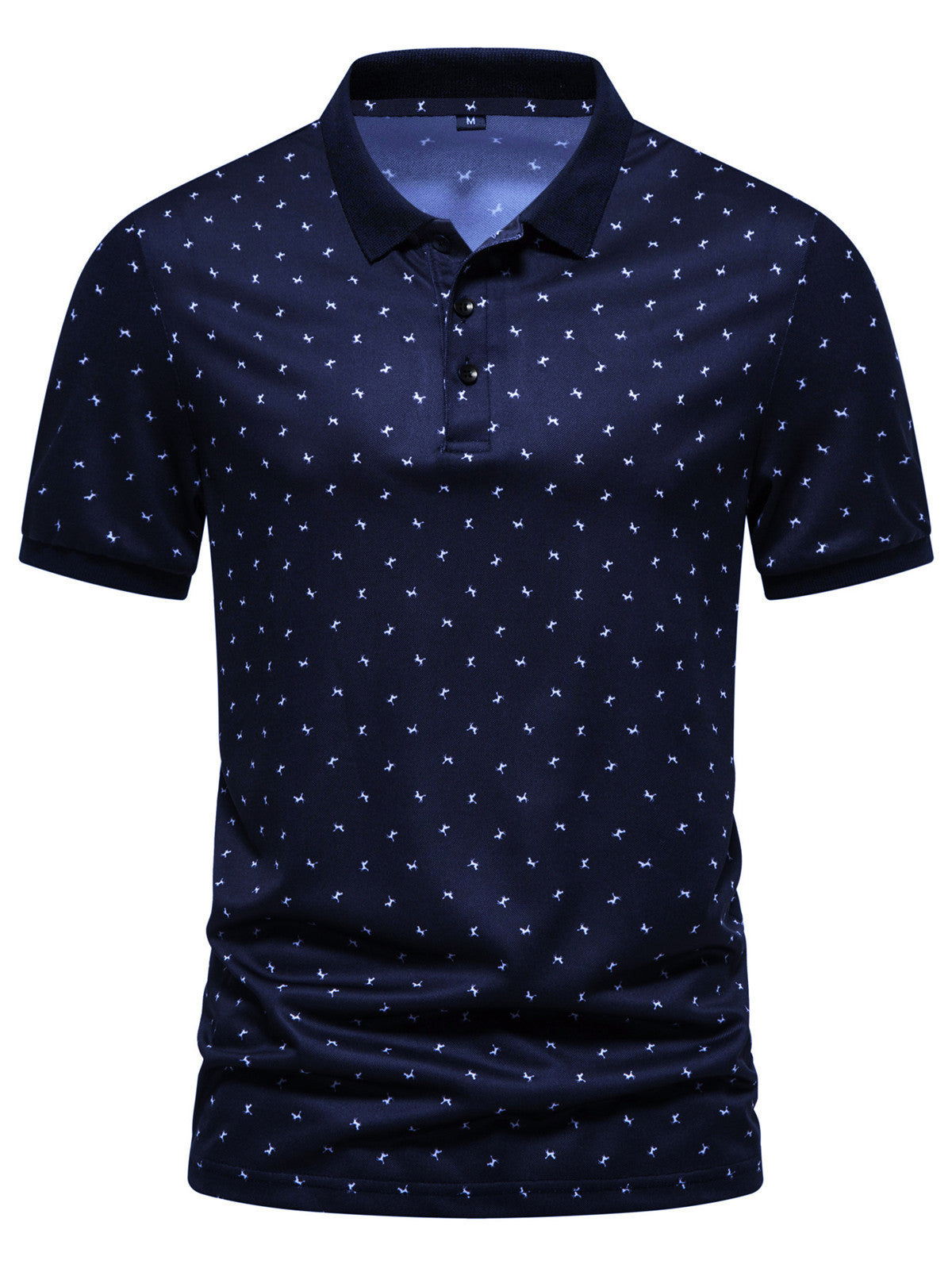 Herren Poloshirt Modern Atmungsaktiv mit Muster