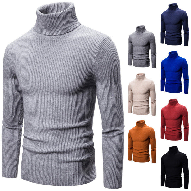 Herren Rollkragenpullover Struktur Optik Modern - BerlinGlamour