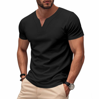 Herren T-Shirt Sportlich V-Ausschnitt Atmungsaktiv
