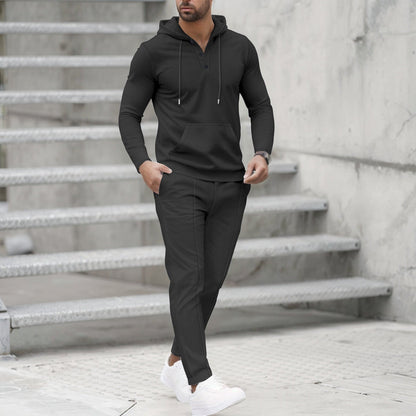 Herren Kapuzen-Sweatset Mit Taschen Modern Sportlich