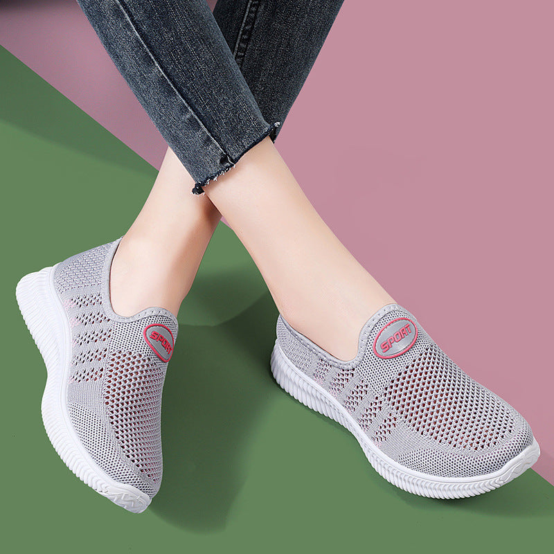 Damen Slip-On Schuhe Bequem atmungsaktiv Freizeit