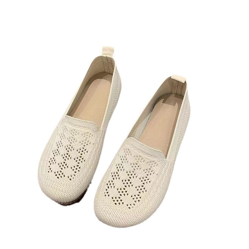 Ballerinas Damen Bequem Atmungsaktiv Slip-On Schuhe