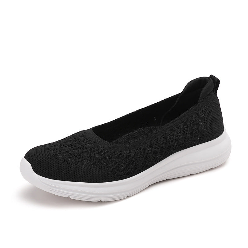 Damen Slip-On Schuhe atmungsaktiv bequem Freizeit