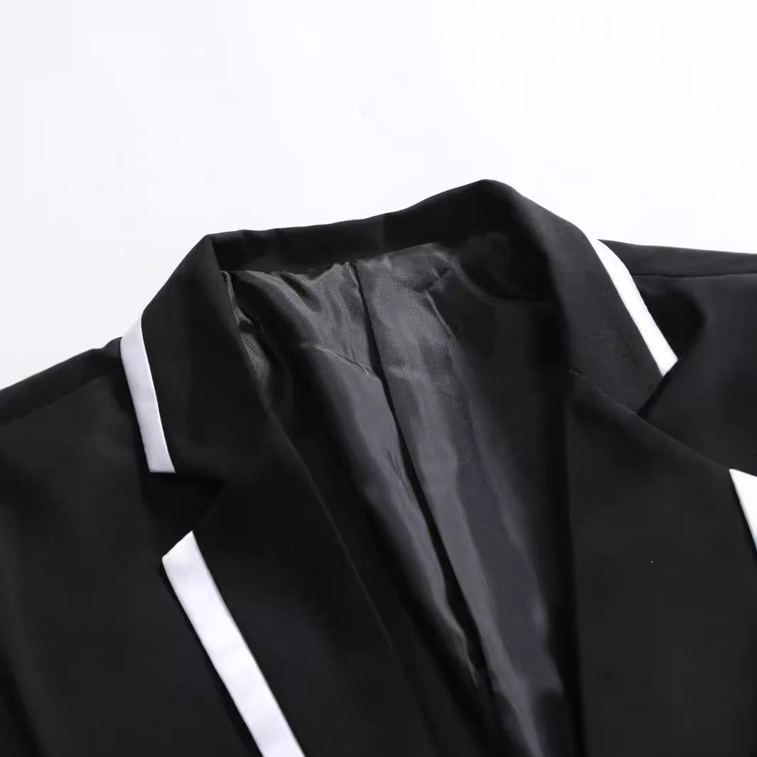 Herren Anzug Elegant mit Kontrastrevers Modern Slimfit