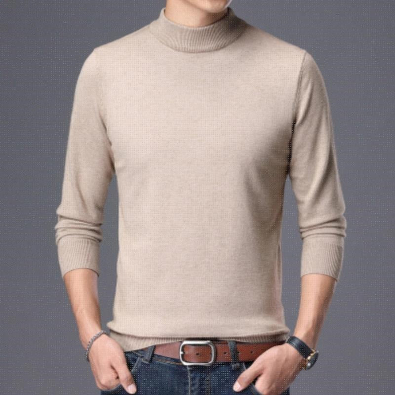 Herren Rollkragenpullover Fein Strick Hochwertig Elegent - BerlinGlamour
