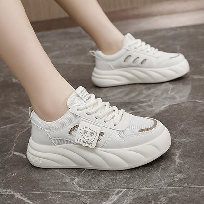 Damen Sneaker Plattform Schuhe Mesh Bequem