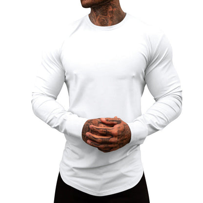 Herren Slimfit Langarmshirt Weich Baumwolle Modern