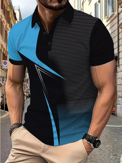 Herren Poloshirt Sportlich Grafik Berlin Style
