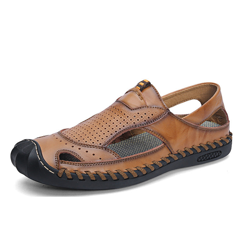 Herren Leder Schuhe Atmungsaktiv Rutschfest Outdoor