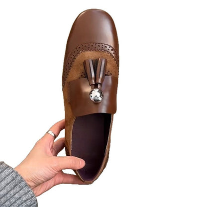 Damen Mokassins Edel Dekorativ Quasten Schuhe