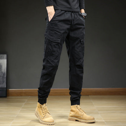 Herren Cargohose Urban Style Modern Schwarz