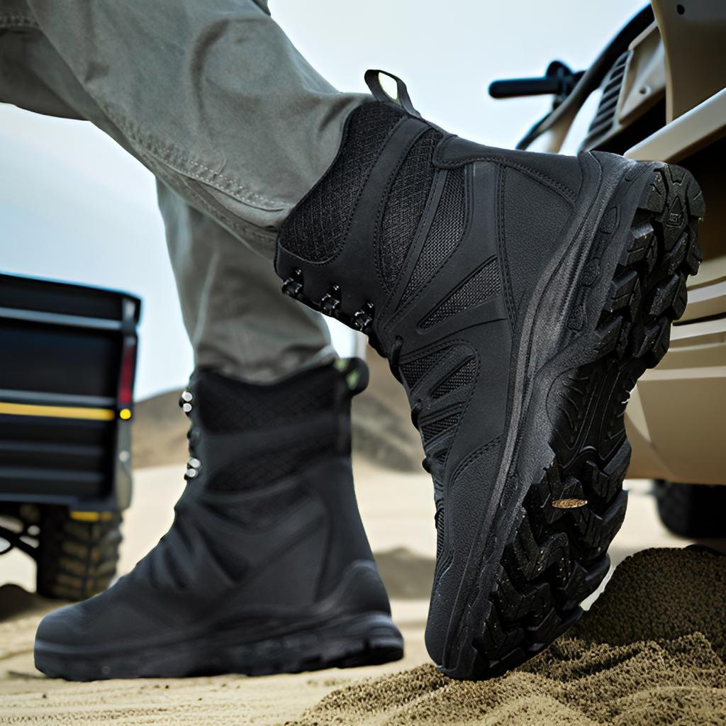 Herren Sicherheitsstiefel Taktisch Schwarz Robust