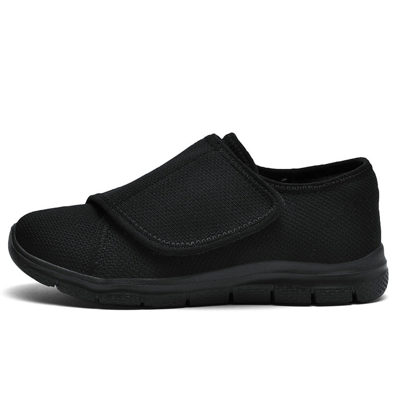 Damen Sneaker Bequem Slip-On Weite Passform Klettverschluss