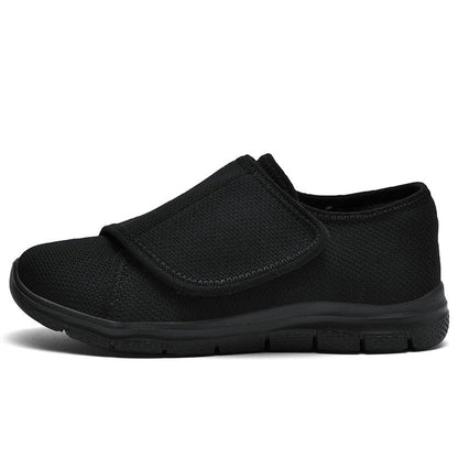 Damen Sneaker Bequem Slip-On Weite Passform Klettverschluss