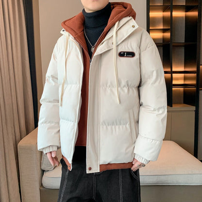 Herren Winterjacke Warm Dickes Futter Mit Kapuze