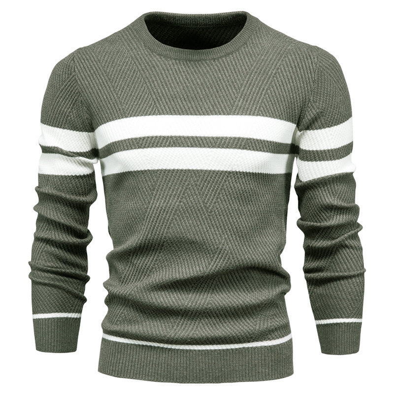 Herren Strickpullover Modern Streifen Design Klassisch