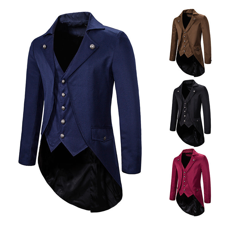 Herren Blazer Elegant Modern Asymmetrisch Floral