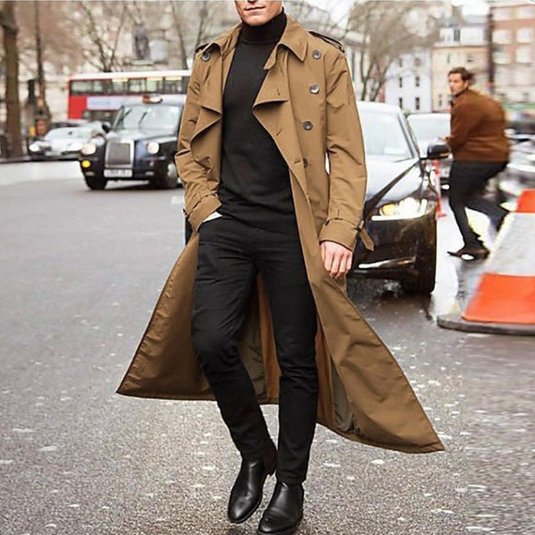 Herren Trenchcoat Eleganter Doppelreihen Mantel Berlin Style - BerlinGlamour