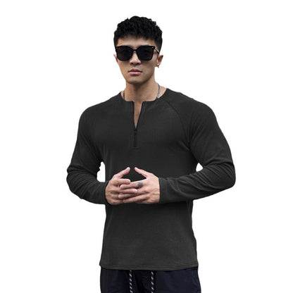Herren Funktionsshirt Atmungsaktiv Reißverschluss Sportlich