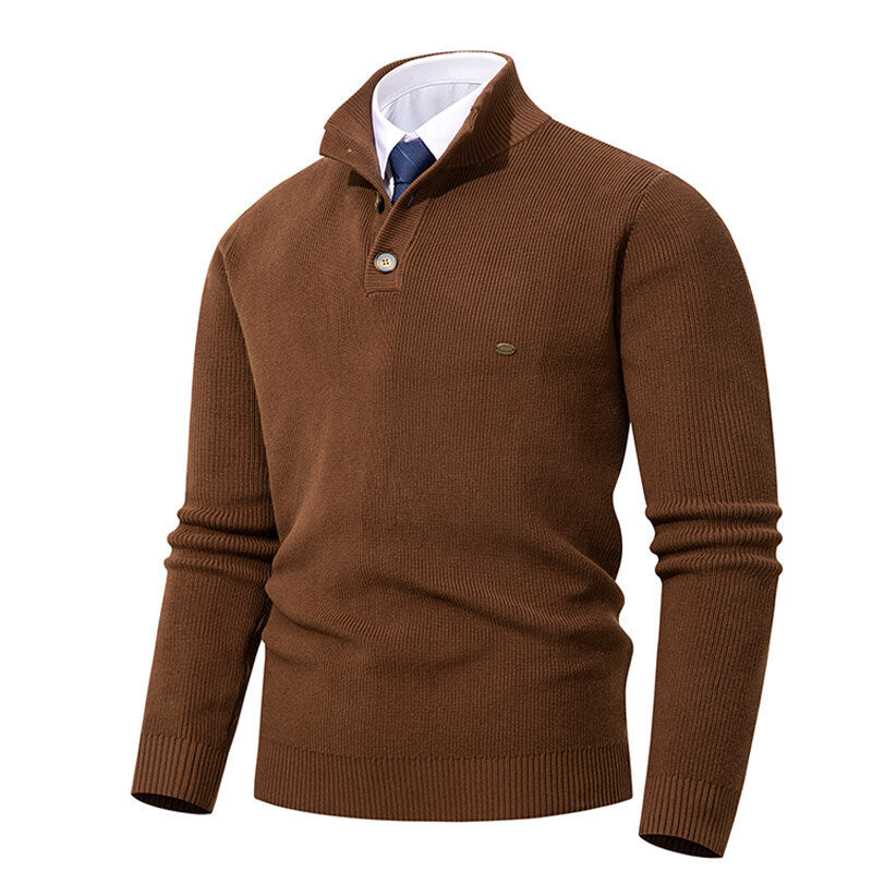 Herren Strickpullover mit Knopfdetails und modernem Stehkragen BerlinGlamour ist ein Titel, der sich auf elegante und stilvolle Lampe konzentriert. 

Oder vielleicht: Moderne