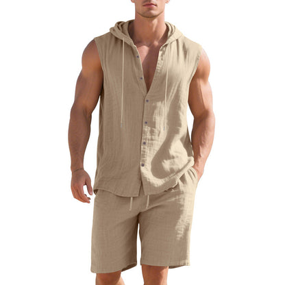 Herren Sportswear Set KURZARM Hoodie und Shorts