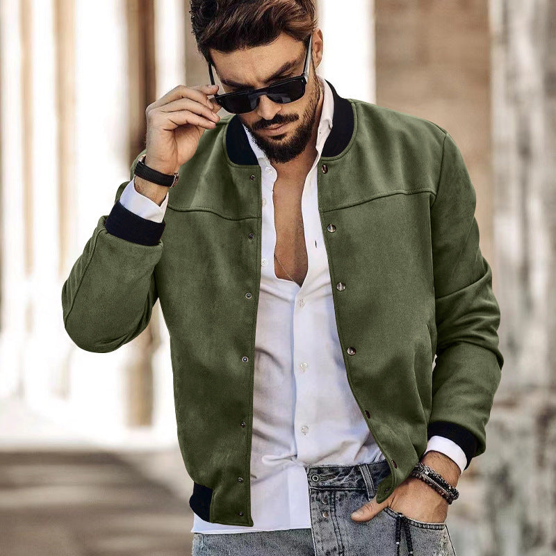 Herren Sportjacke College Style Reißverschlusstaschen Modern