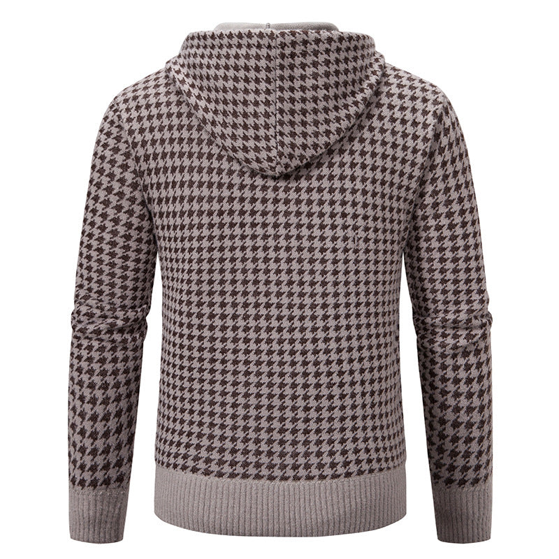 Herren Strickjacke Kapuze Bequem Elegante