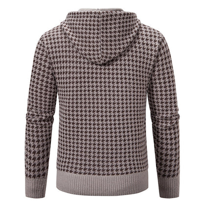 Herren Strickjacke Kapuze Bequem Elegante