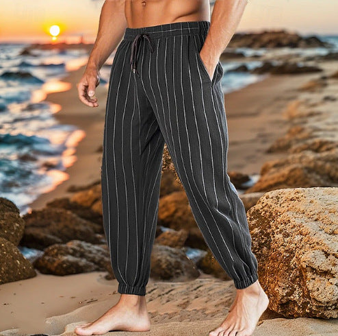 Herren Strandhose Streifen Sommerhose Moderne