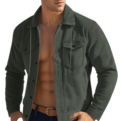 Herren Fleecejacke Warm mit Brusttaschen Reißverschluss