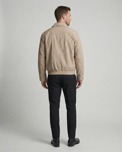 Herren Blousonjacke Leicht Reißverschluss Elastisch Sportlich