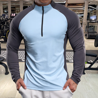 Herren Funktionsshirt Raglan Ärmel Half-Zip Sportlich