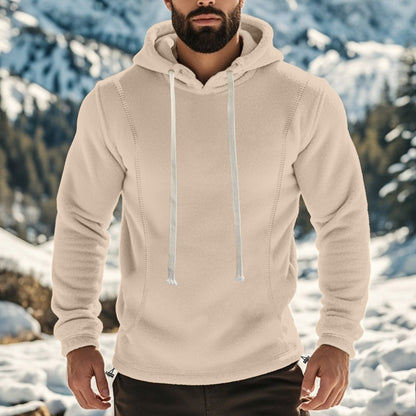 Herren Fleece Pullover Kapuze Elastisch Mit Taschen