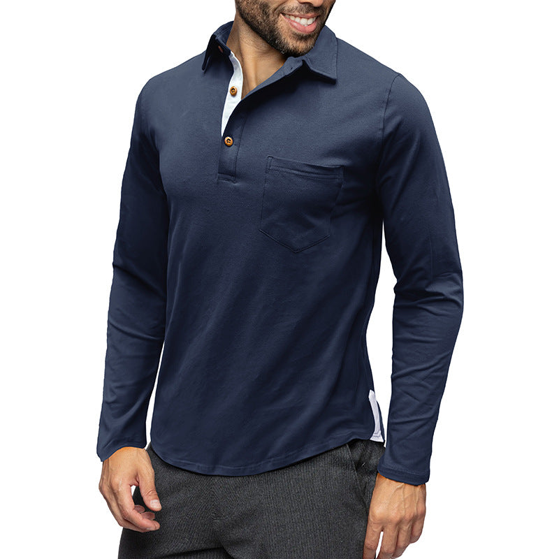Elegantes Herren Langarmhemd Moderner Kragen - BerlinGlamour