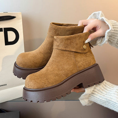 Damen Winterstiefeletten Hochplateau Kuschelig Warm - BerlinGlamour