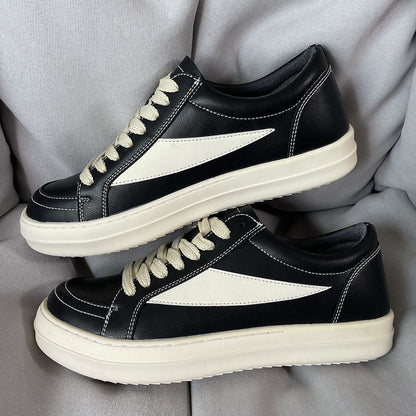 Damen Sneaker Sportlich Leder Klassisch Schwarz