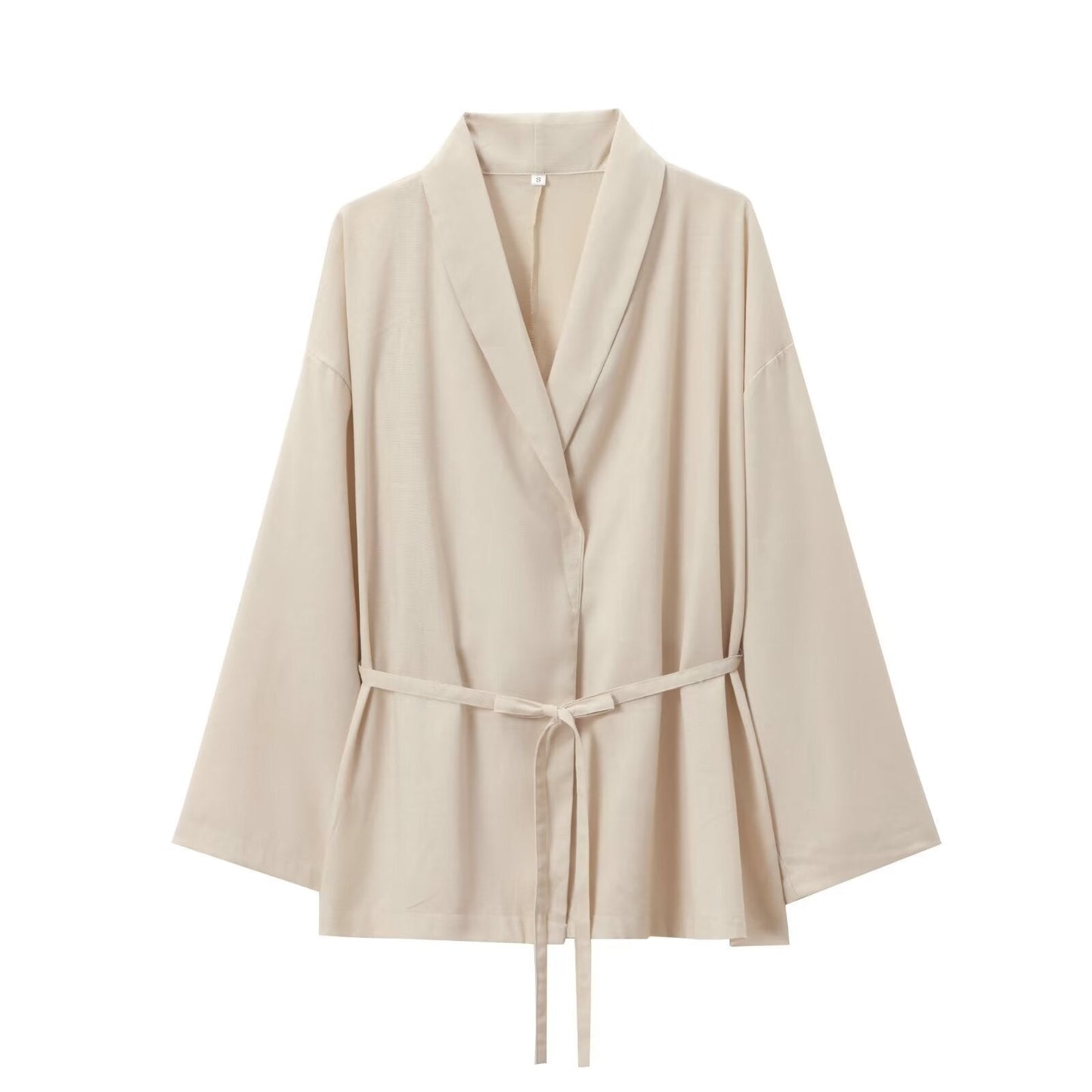 Elegantes Zweiteiler Set Modern mit Bindegürtel und weite Hose