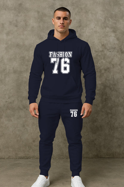 Herren Sport Set Hoodie Jogginghose Bequem Grau