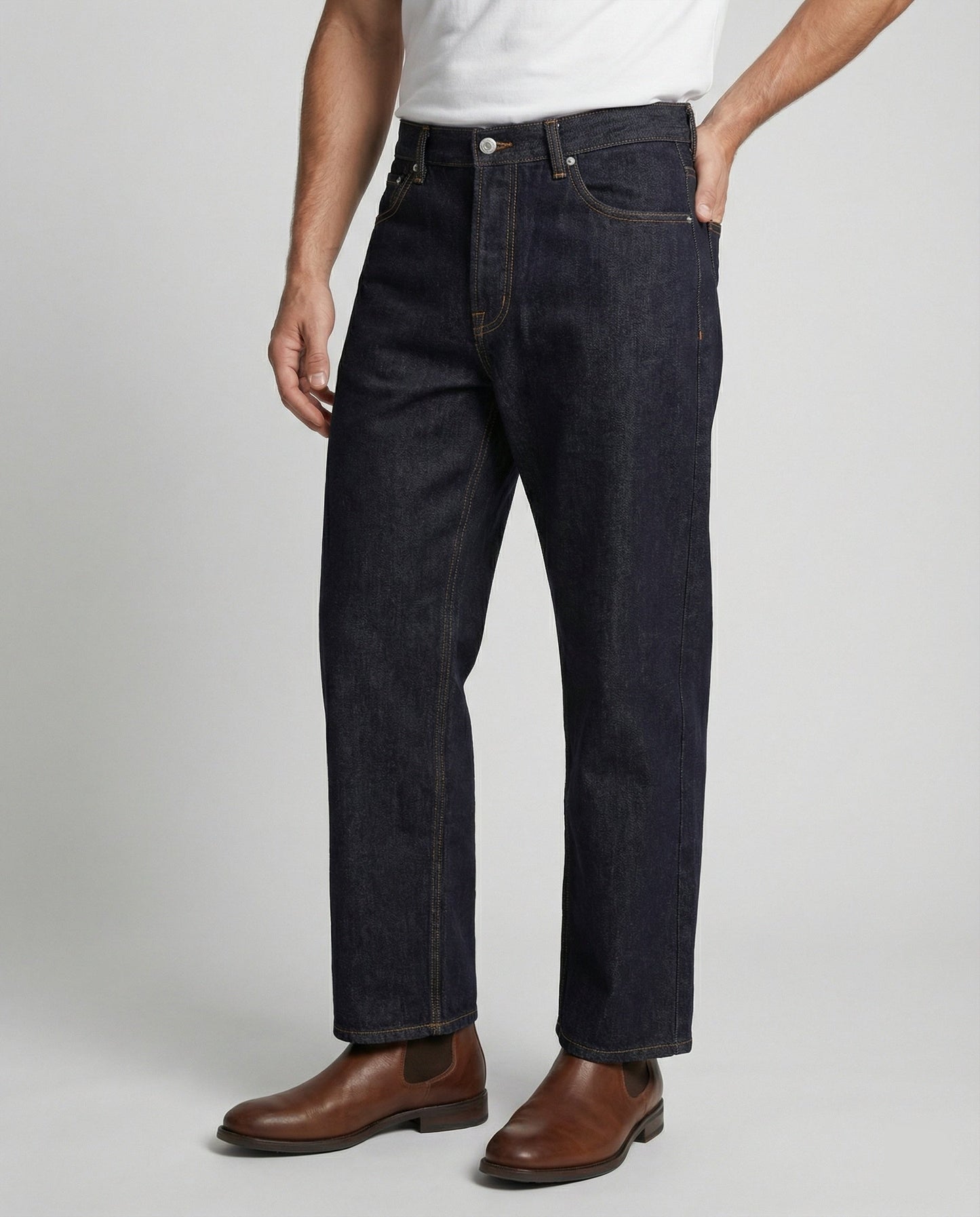 Herren Wide Leg Jeans Heavyweight Denim Hose - BerlinGlamour
